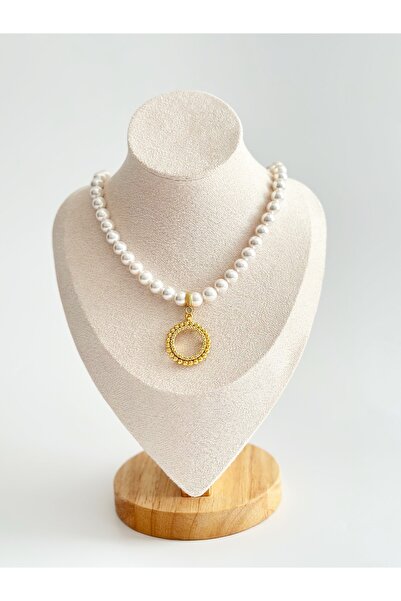 Zey Jewellery Çeyrek Altınlık İnci Kolye