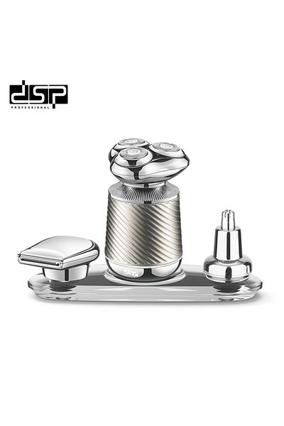 DSP 3 in 1 Electric Shaver for Men with Rotating Head, Precision Trimmer, and Nose and Ear Hair Trimmer 60481