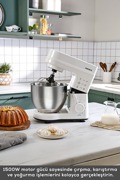 Karaca Maestrochef Stella Stand Mikser Beyaz 1500w 5 Litre