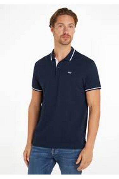 Tommy Jeans Μπλούζα Erkek Polo Yaka Dark Night Navy