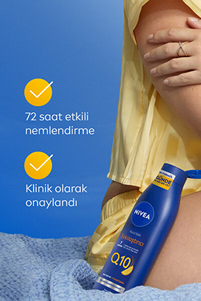 NIVEA Q10 Sıkılaştırıcı Vücut Sütü 400ml, C Vitamini,Kolajen,72 Saat Nemlendirici,Kuru Cilt Tipleri