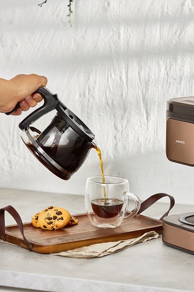 Karaca Just Coffee Aroma - 2 in 1 Filter Coffee Machine, Dress Rainbow Brown