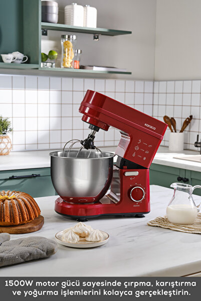 Karaca Maestrochef Stella Stand Mikser Cherry Red 1500w 5 Litre