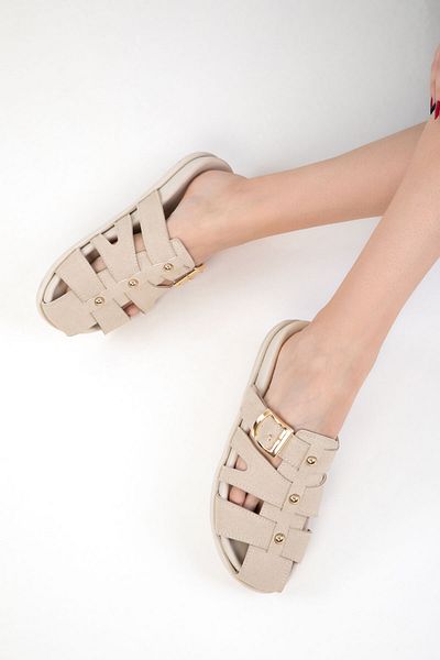 SOHO Beige Suede Women's Slippers 20755