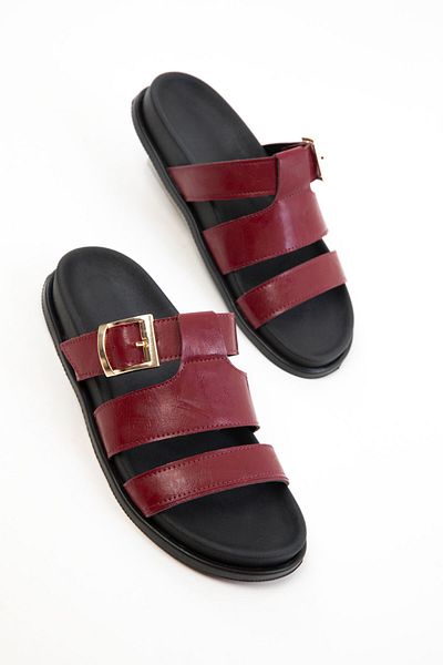 SOHO Claret Red Matte Women's Slippers 20752