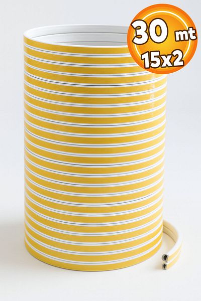 Badem10 15X2=30 Meters White Cold Insulation Rubber Band - Door and Window Wick