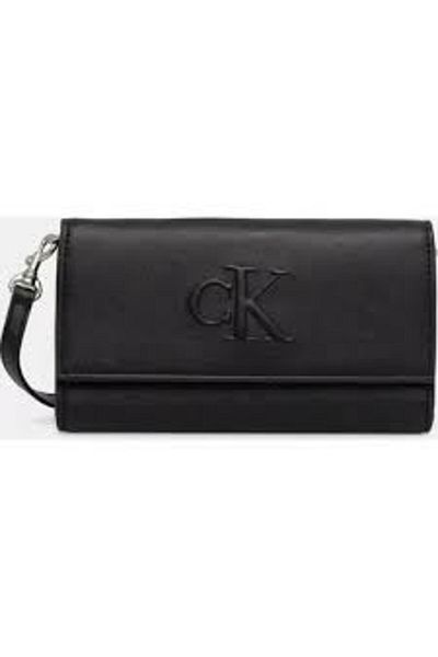 Calvin Klein Jeans Vyřezávaná peněženka s dlouhým skládacím popruhem