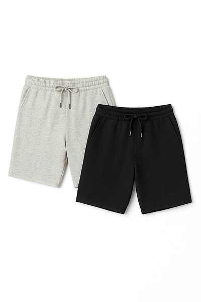 Trendyol Collection Barevné základní šortky – 2 balení, Regular Fit TMNSS21SR0095