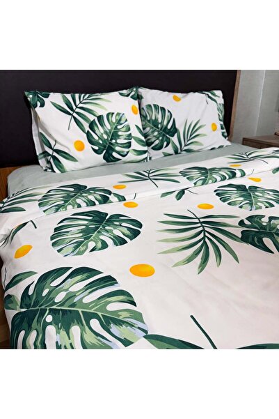 Faiend Cotton Double Duvet Cover Set with Fade-Resistant Anti-Fluffy Fitted Sheets