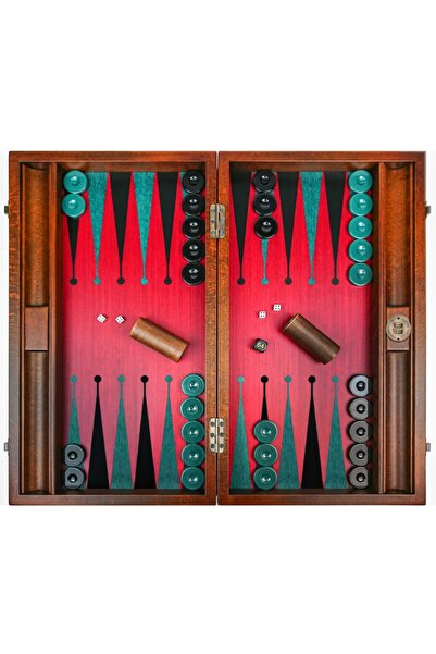 SARAY TAVLA Premium Tavla Seti Red-green