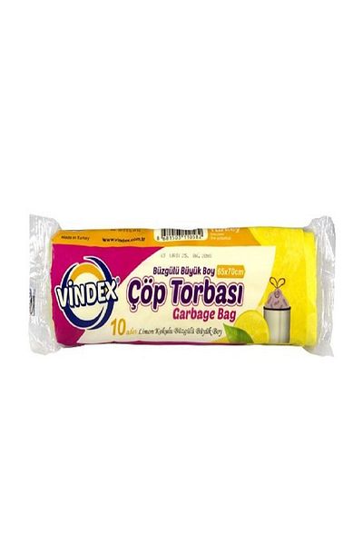 Vindex Garbage Bag Lemon Scented Large Size 10 Pieces