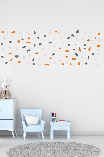 ENGINPRINT 180 Pieces Terrazzo Stone Pattern Wall Sticker Set