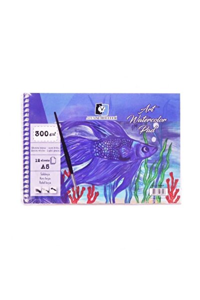 Alex Schoeller لوحة ألوان مائية فنية مقاس A5 دفتر ألوان مائية حلزوني 300 جرام 12 Yp