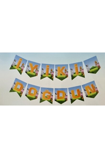 Dipak Πανό με θέμα τον χαρακτήρα σαφάρι με την επιστολή «Χαρούμενα γενέθλια»