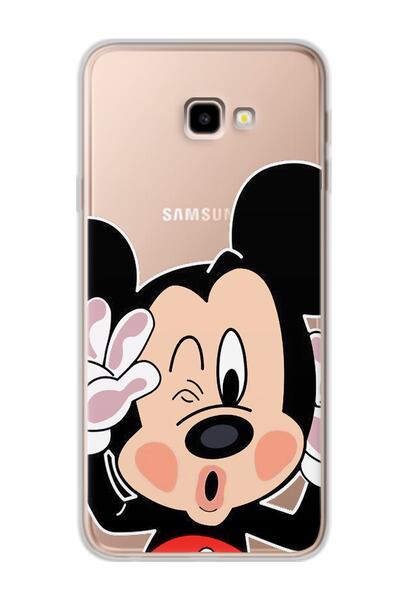 Spoyi Samsung Galaxy J7 Prime Mickey Tasarımlı Süper Şeffaf Telefon Kılıfı