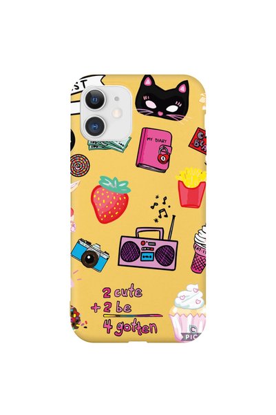 WANNA PROTECT iPhone 11 Colorful Gotten Patterned Silicone Case with Velvet I...