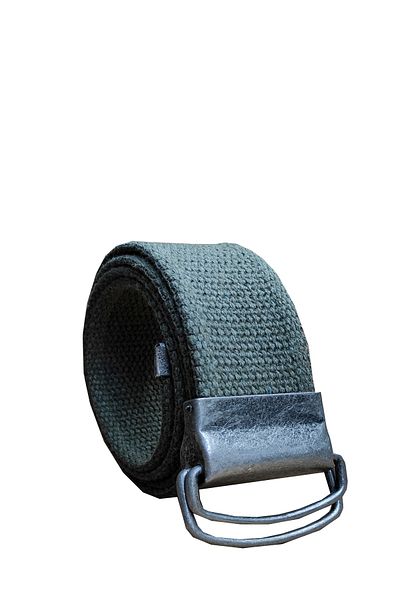 Kemer Dünyası Unisex Khaki Green Tactical Cloth Canvas Belt with Compression Ring Buckle