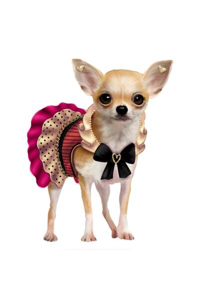 TSC Autocolant pentru câine de rase Bulldog francez Chihuahua 17cm