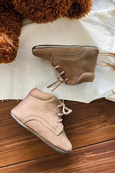 Li Puna Baby Nubuck Cream Genuine Leather Baby First Step Boots