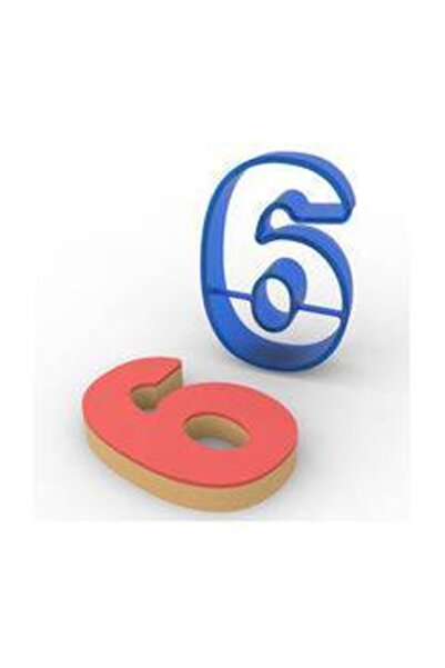 Elit parti Number 6 Polycarbonate Cookie Mold 8X5.5 cm