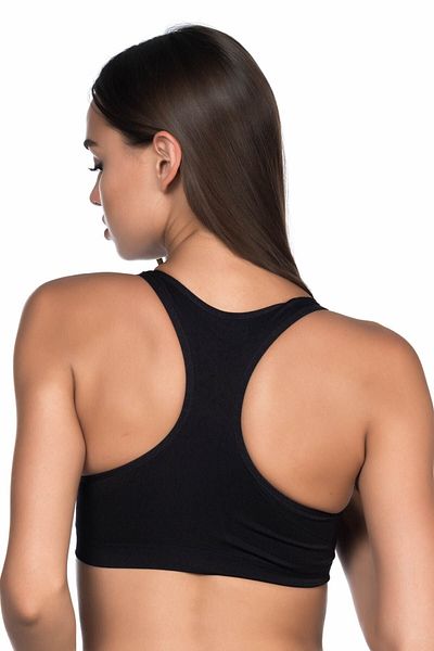 Emay Seamless Padded Athlete Low-cut Gathering Bra New Season (1 Piece Economical)