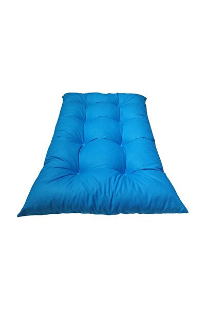Mazi Home Yer Minderi 120 Cm X 80 Cm - Yeni Mavi Minder Düğmeli