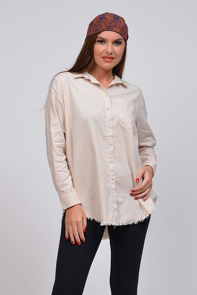 TUSSE Classic Beige Cotton Oversize Shirt