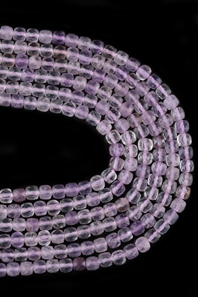 Dünya Doğal Taş 4x4 mm Cub tăiat cu piatră de fluorit - Dz3894