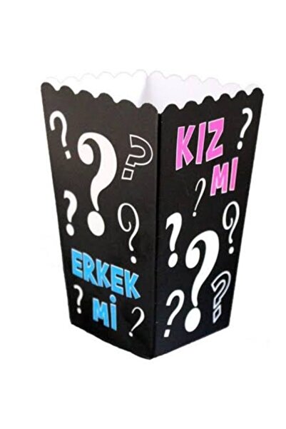 Dipak علبة فشار (ذرة، شيبس) لون أسود فتاة أو صبي 8 قطع 8×11 سم