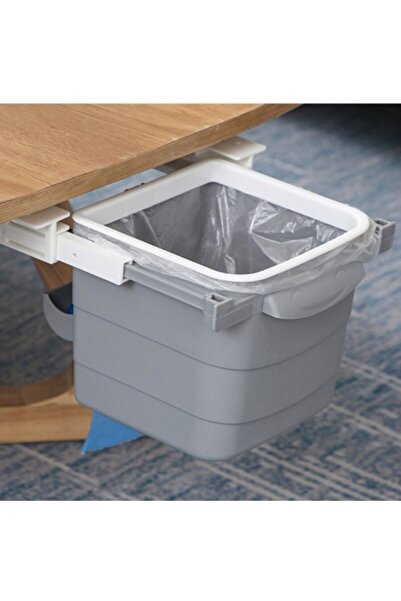NZM TİCARET Ucz Shopzum Mini Table Dustbin - Plastic under Counter, Retractable