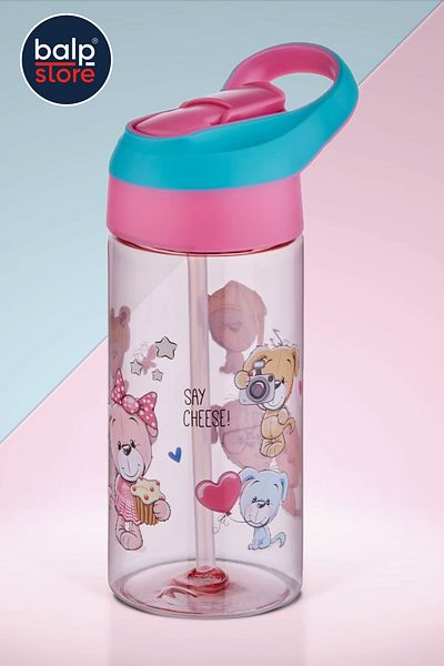 Vagonlife Balpstore Pink 500 ml Tritan Straw Drinker/flask - 0301