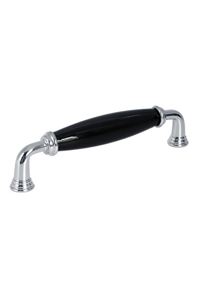 Porcellana Perla Porselen Kulp Dolap Çekmece Mobilya Mutfak Kulbu Yakut 128mm-siyah-krom-stk0819