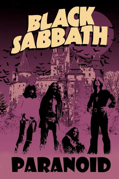 Caph Design Black Sabbath - Paranoid Vintage Kraft Poster - 33x48cm