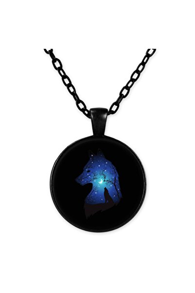 astak بلاك وولف سلسلة قلادة سوداء Bll338