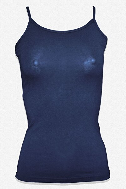 Malabadi Women's Navy Blue Adjustable Strap Modal Undershirt 140