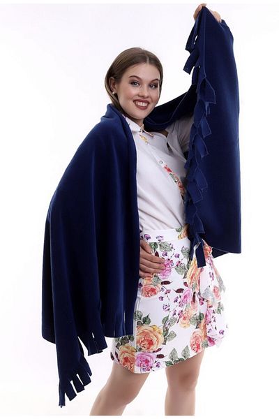 NERGIZ Φουλάρι Fleece Winter Navy Blue