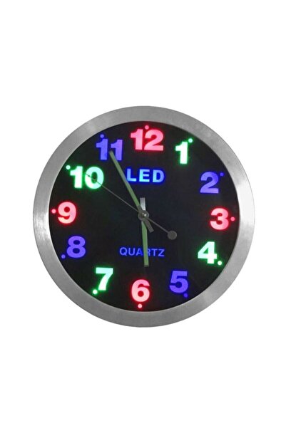 hitteknoloji Duvar Saati Led Işıklı Gece Lambası Hediyelik