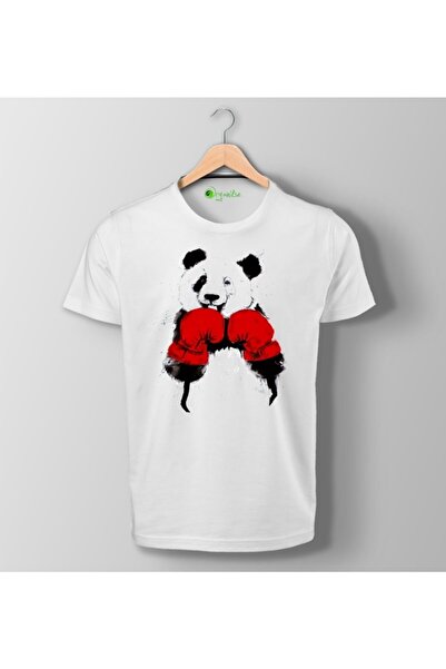 organikse Bokser Panda Organska bela majica sa printom