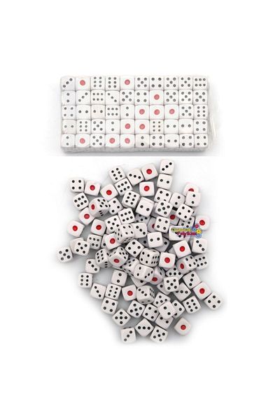 Miajima Special Japanese Imported Backgammon Dice 100 Pieces Without Corners On The Sides 10 Mm Red Dotted Backgammon Dice
