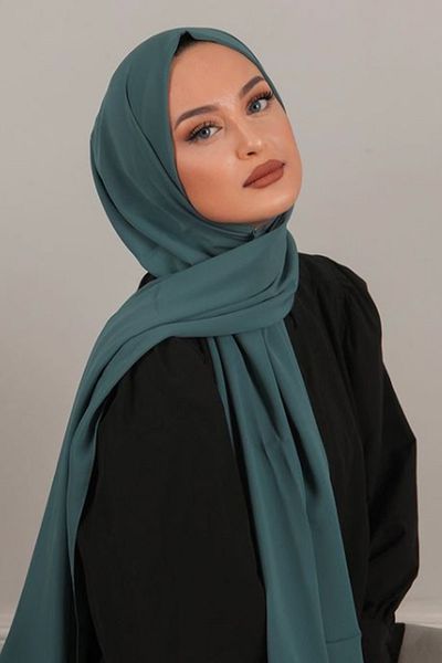 Larissa Scarf Medina Silk Shawl Petrol Blue