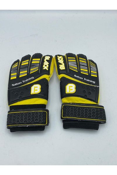 Povit Black Salton Training Latex Grip Goalie Gloves Yellow