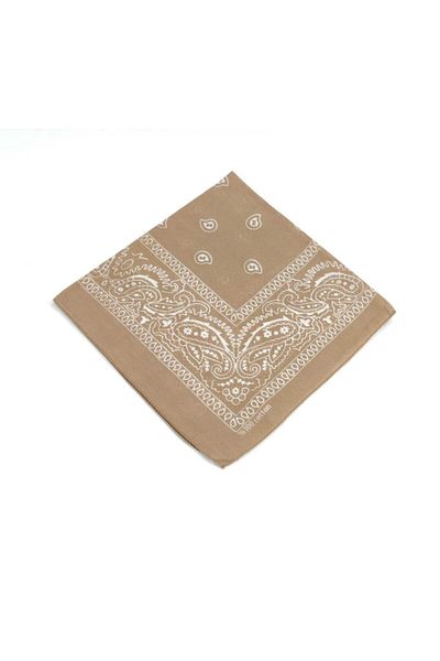 Fular Marketi Campaign 4-Piece Scarf Bandana - 100% Cotton, Milk Coffee, Set of 3