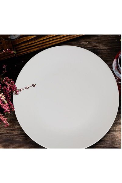 Keramika 26 cm Transparent White Plate Aegean - 021 a