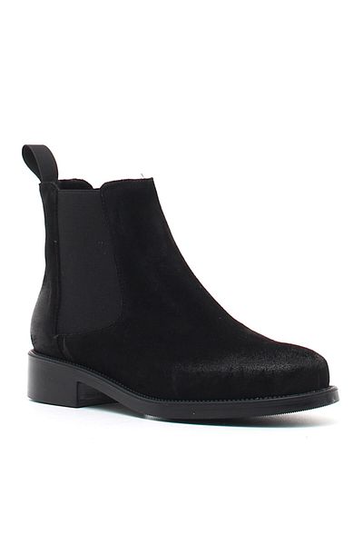 Frau Μαύρα γυναικεία μποτάκια 98a3 Beatles Suede Black