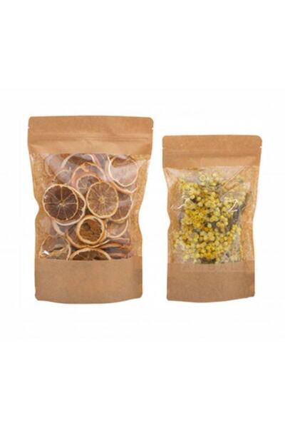 WoW Office Geniş Pencereli Kraft Kilitli Doypack 11x18,5x3,5 Cm 25 Adet