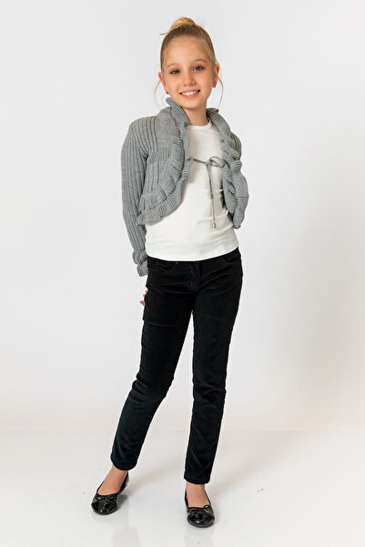 incity Girl's Gray Knitwear Bolero
