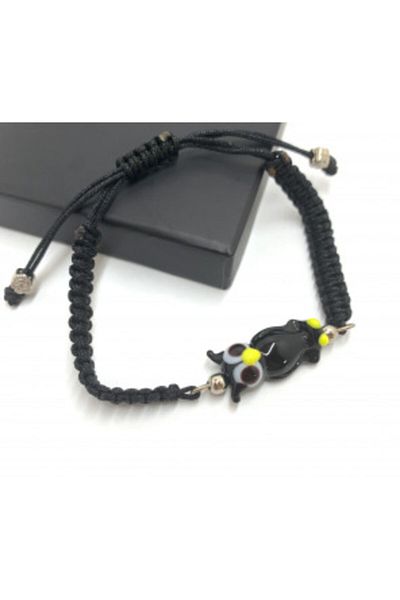 nazarboncuğu Macrame Owl Evil Eye Bead Bracelet