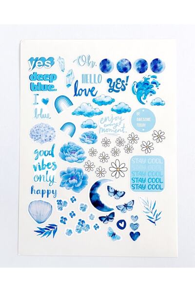 Bikutumutluluk Blue Happiness Gift Sticker Set