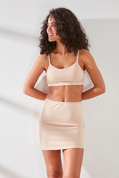 C&City C11437 Γυναικεία Μοντάλ Βαμβακερή Μίνι Φούστα