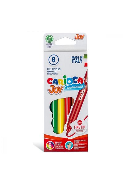 CARIOCA Joy Super Washable Felt Tip Crayons Pack of 6